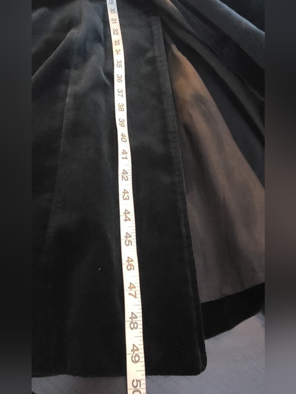 NWT JS Collections Vintage Black 100% Cotton Velvet Long Coat, Pinup Goth, Med - Picture 8 of 16
